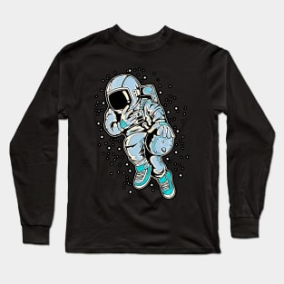 Astronaut Basketball 2 • Funny And Cool Sci-Fi Cartoon Drawing Design Great For Any Occasion And For Everyone Long Sleeve T-Shirt